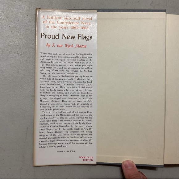 Proud New Flags by F. Van Wyck Mason Vintage Hardcover Book - Picture 2 of 6